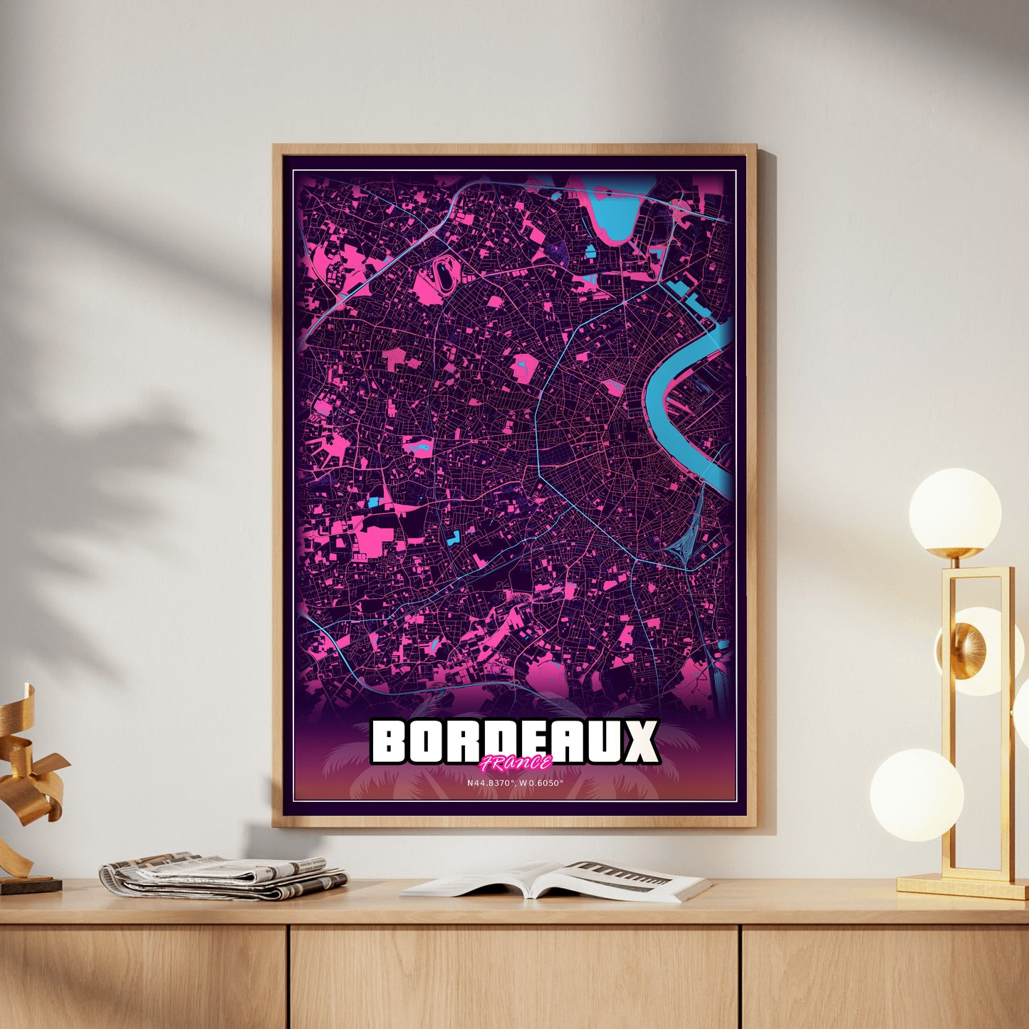 Bordeaux GTA Map Poster