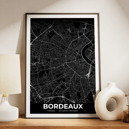 Bordeaux Elegant Map Poster