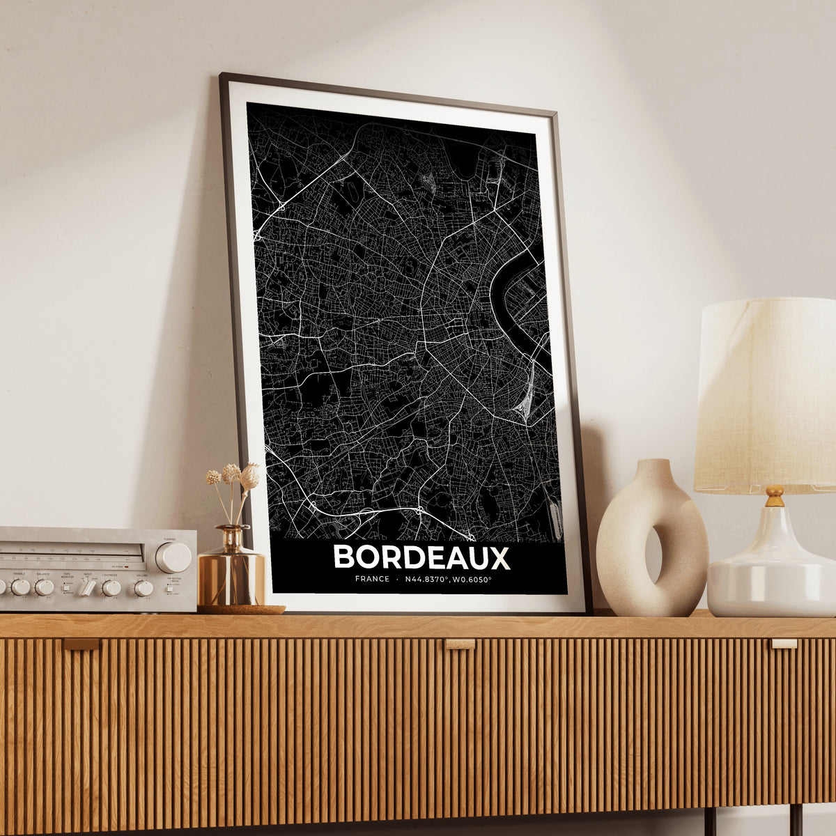 Bordeaux Elegant Map Poster