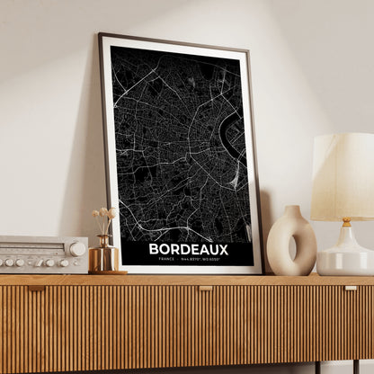 Bordeaux Elegant Map Poster