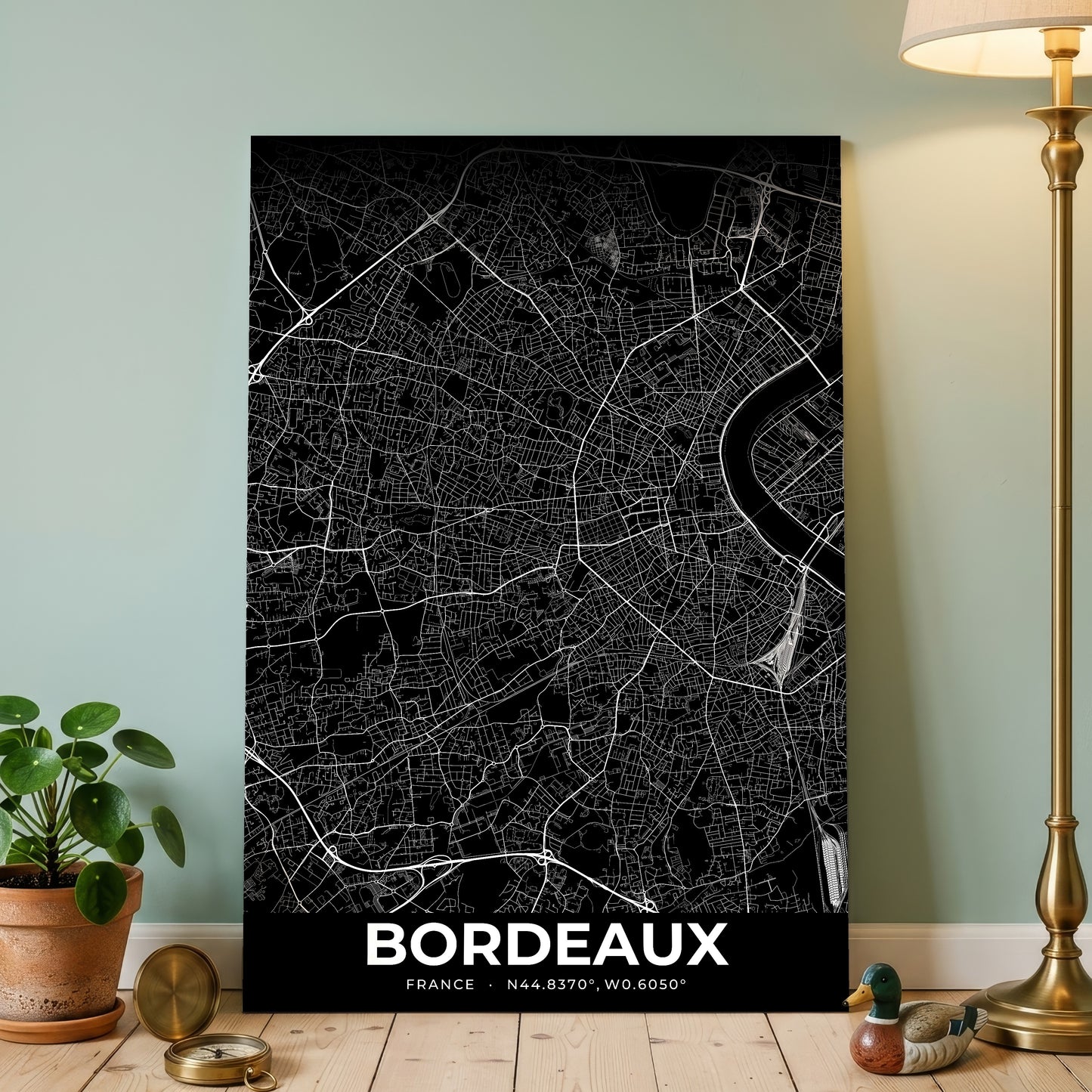 Bordeaux Elegant Map Poster