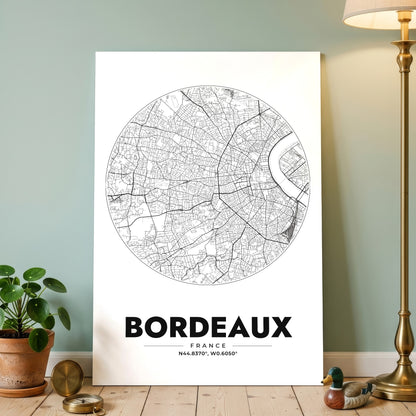 Bordeaux Spot Map Poster