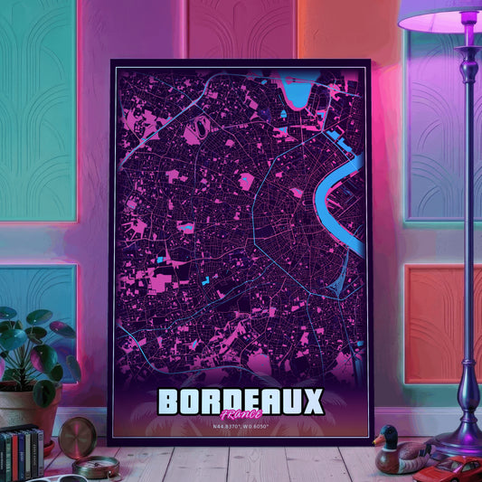 Bordeaux GTA Map Poster