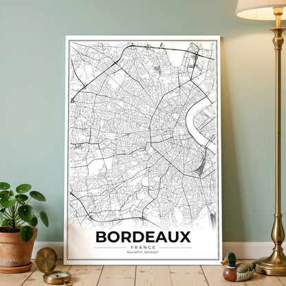 Bordeaux Modern Map Poster