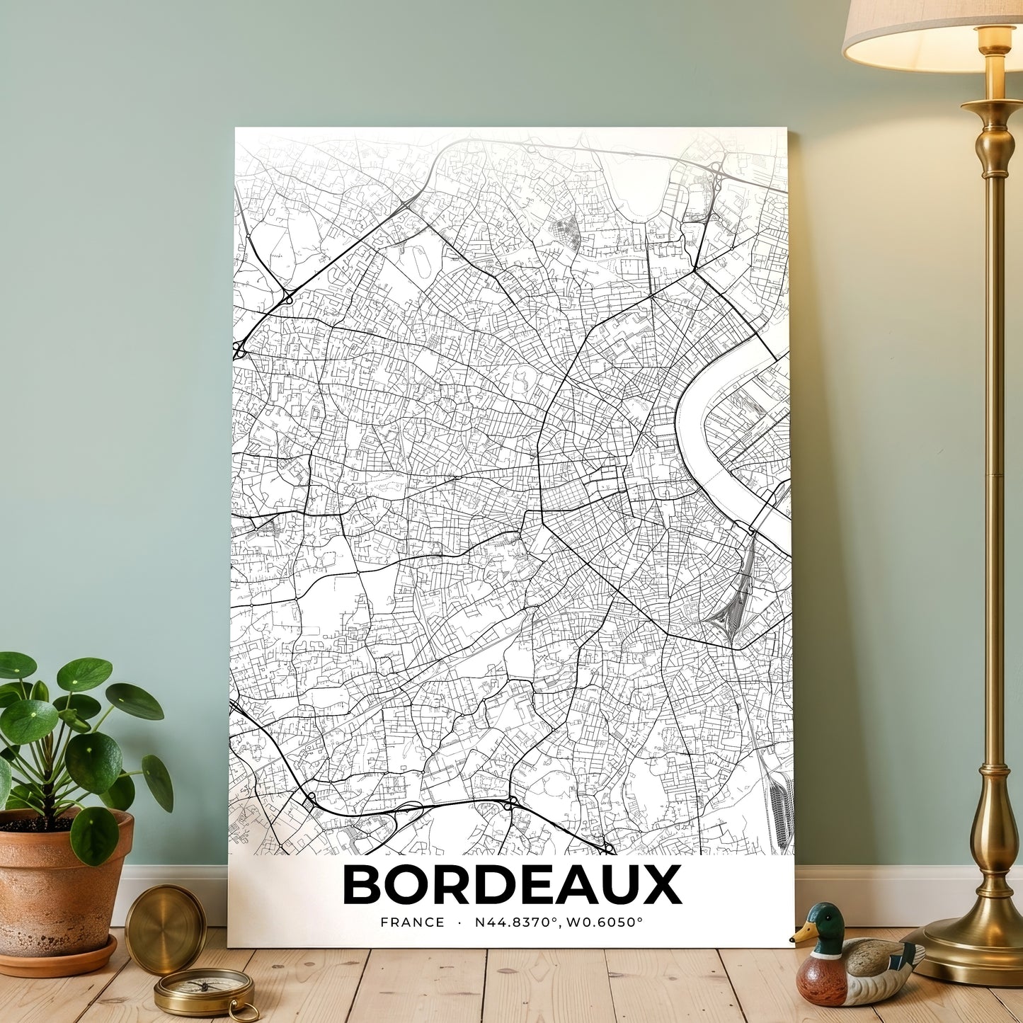 Bordeaux Elegant Map Poster