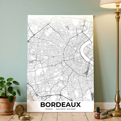 Bordeaux Elegant Map Poster
