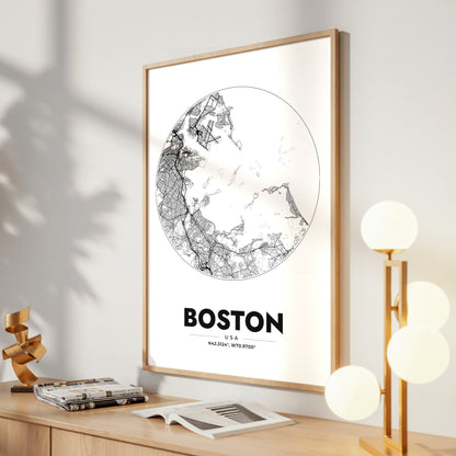 Boston Spot Map Poster
