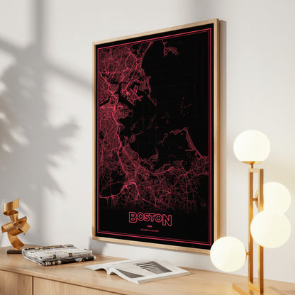 Boston Phosphor Map Poster - System Alert