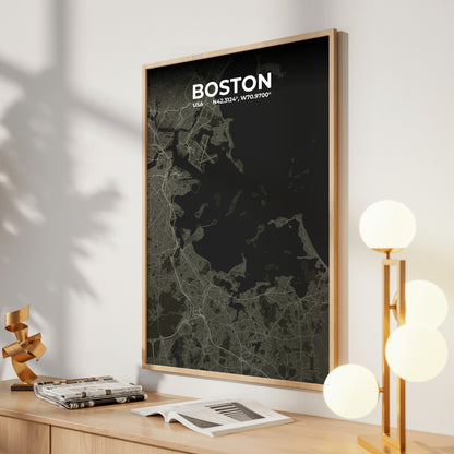 Boston Sable Map Poster