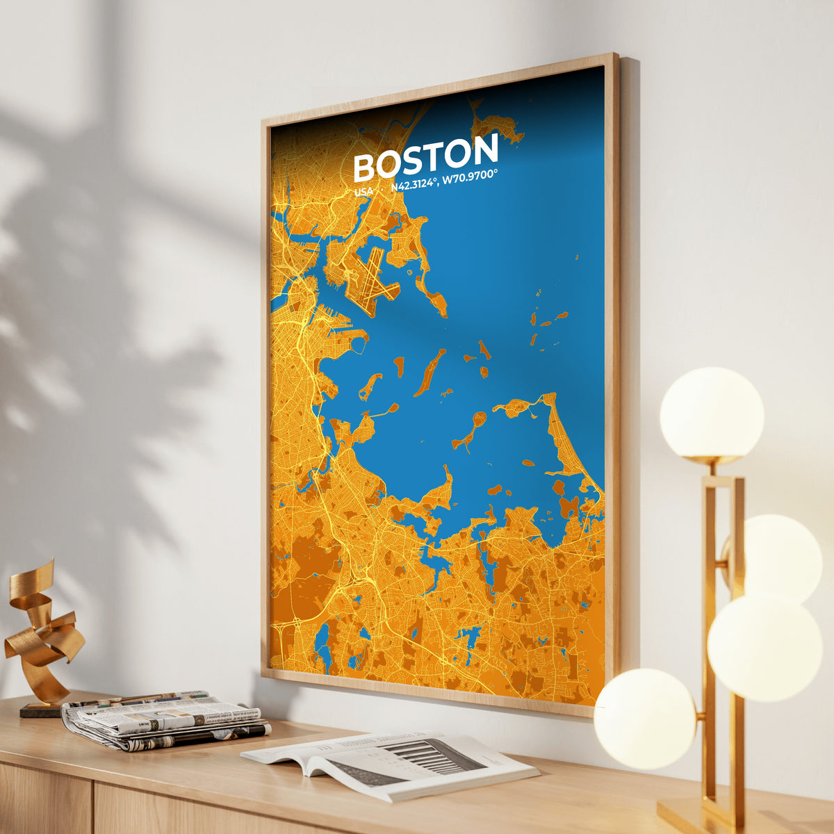 Boston Scorch Map Poster