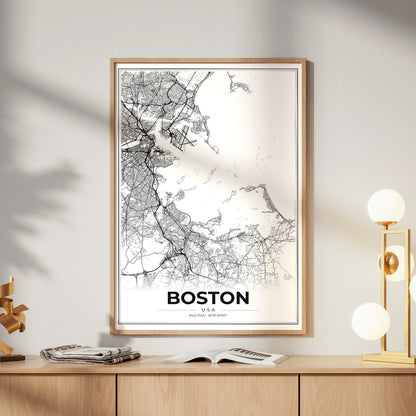 Boston Modern Map Poster