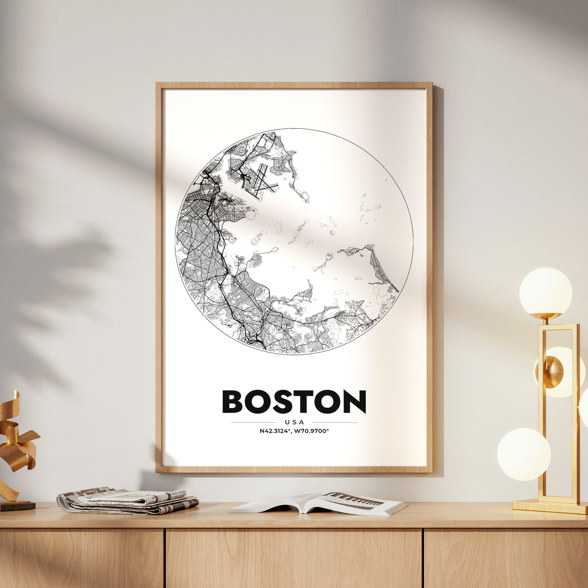 Boston Spot Map Poster