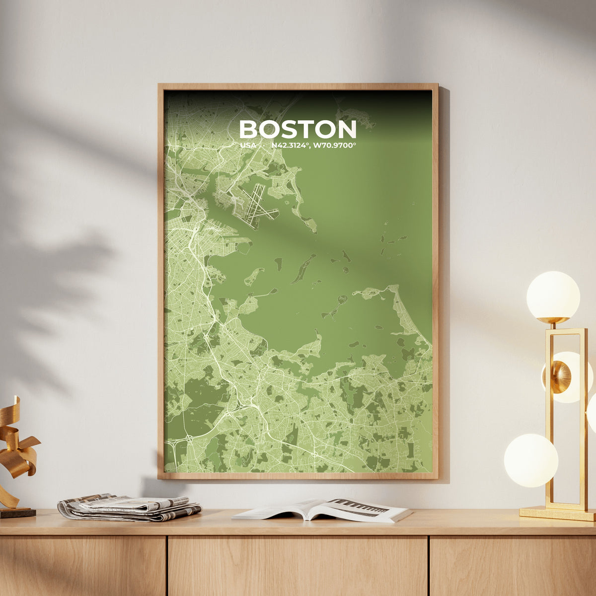 Boston Grove Map Poster