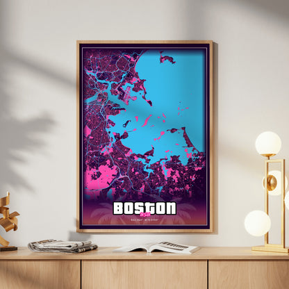 Boston GTA Map Poster