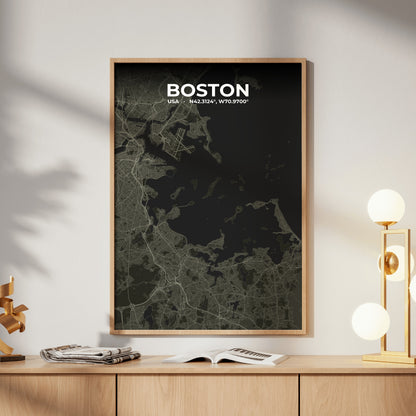 Boston Sable Map Poster
