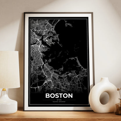 Boston Modern Map Poster
