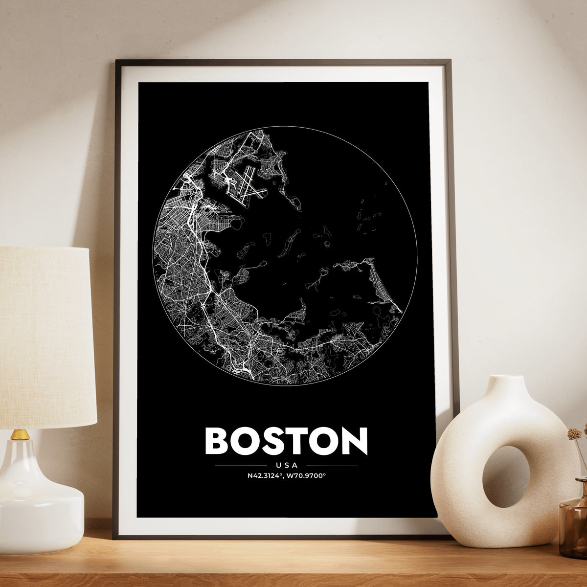 Boston Spot Map Poster