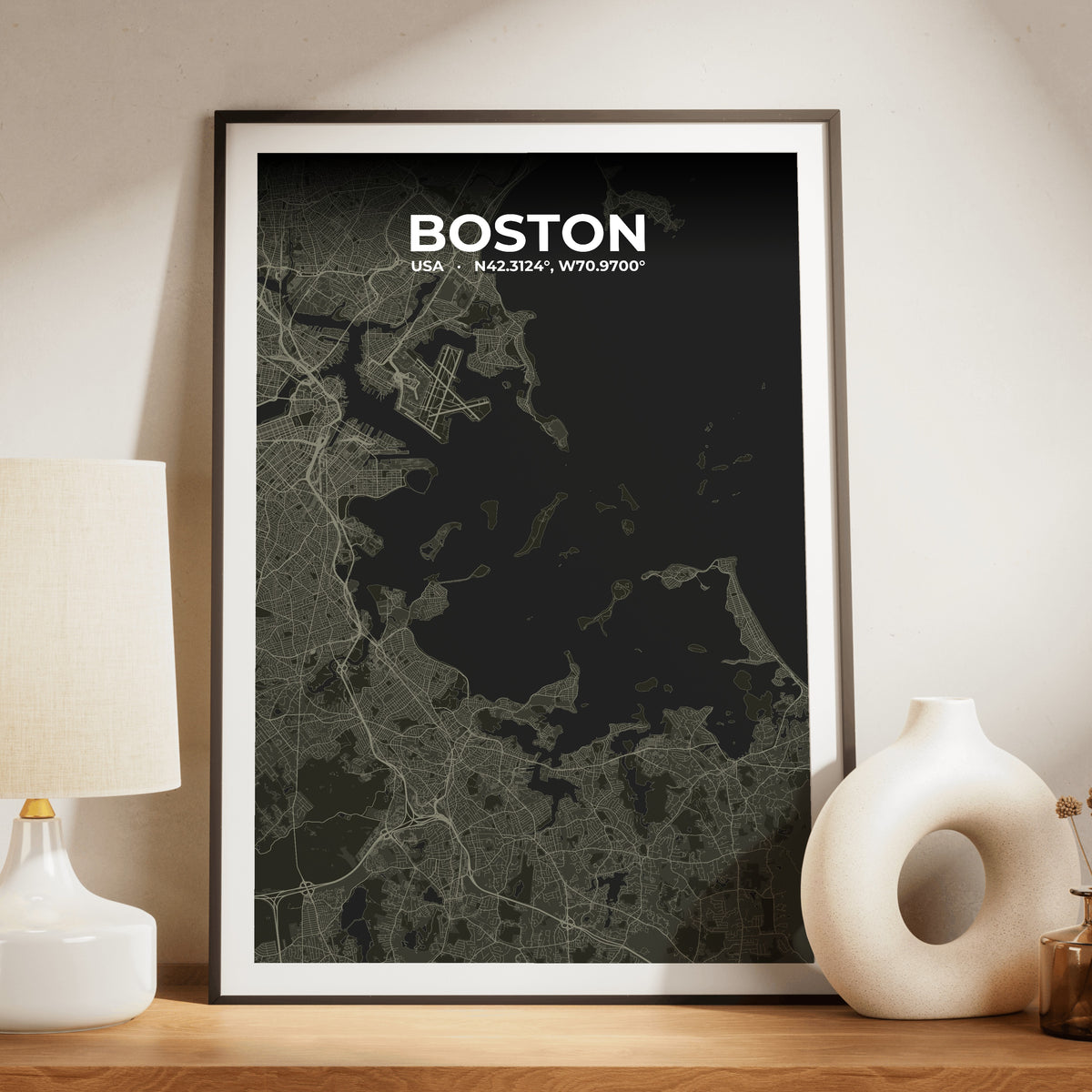 Boston Sable Map Poster