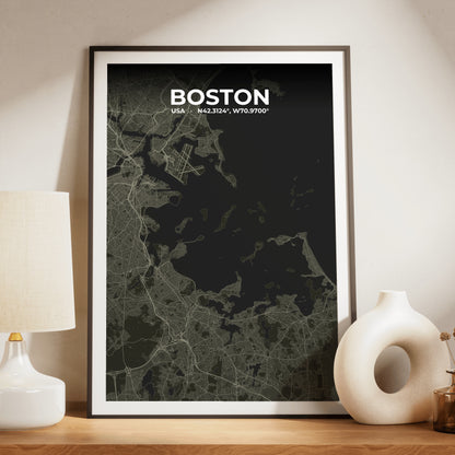 Boston Sable Map Poster