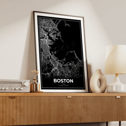 Boston Modern Map Poster