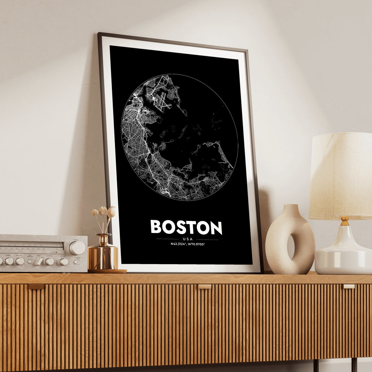 Boston Spot Map Poster