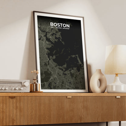 Boston Sable Map Poster