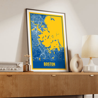 Boston Blockbuster Map Poster