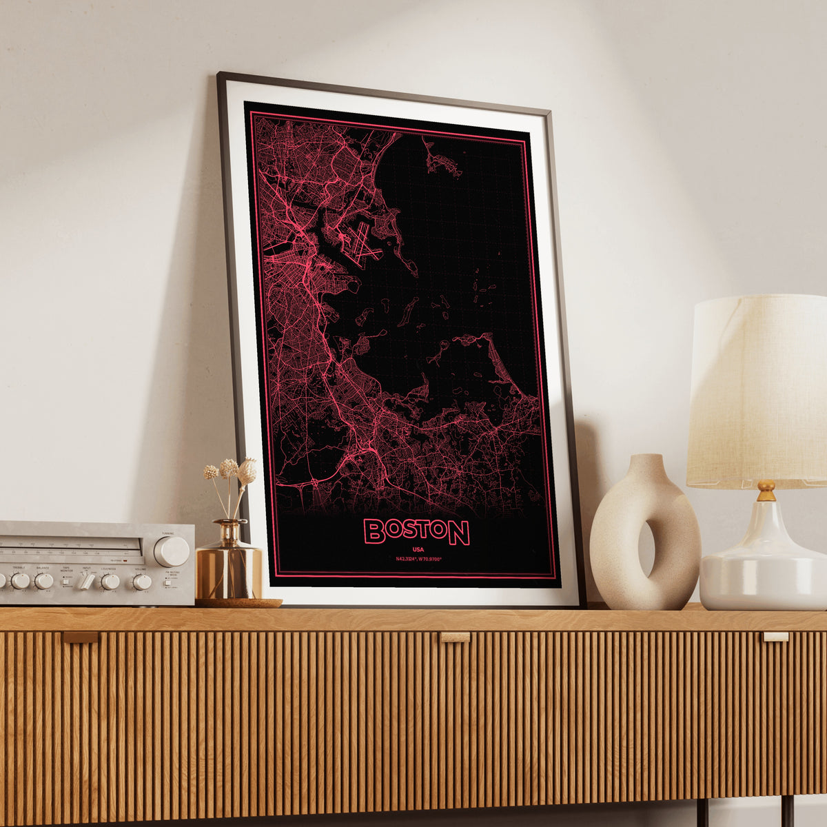 Boston Phosphor Map Poster - System Alert