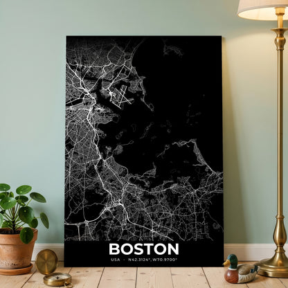 Boston Elegant Map Poster