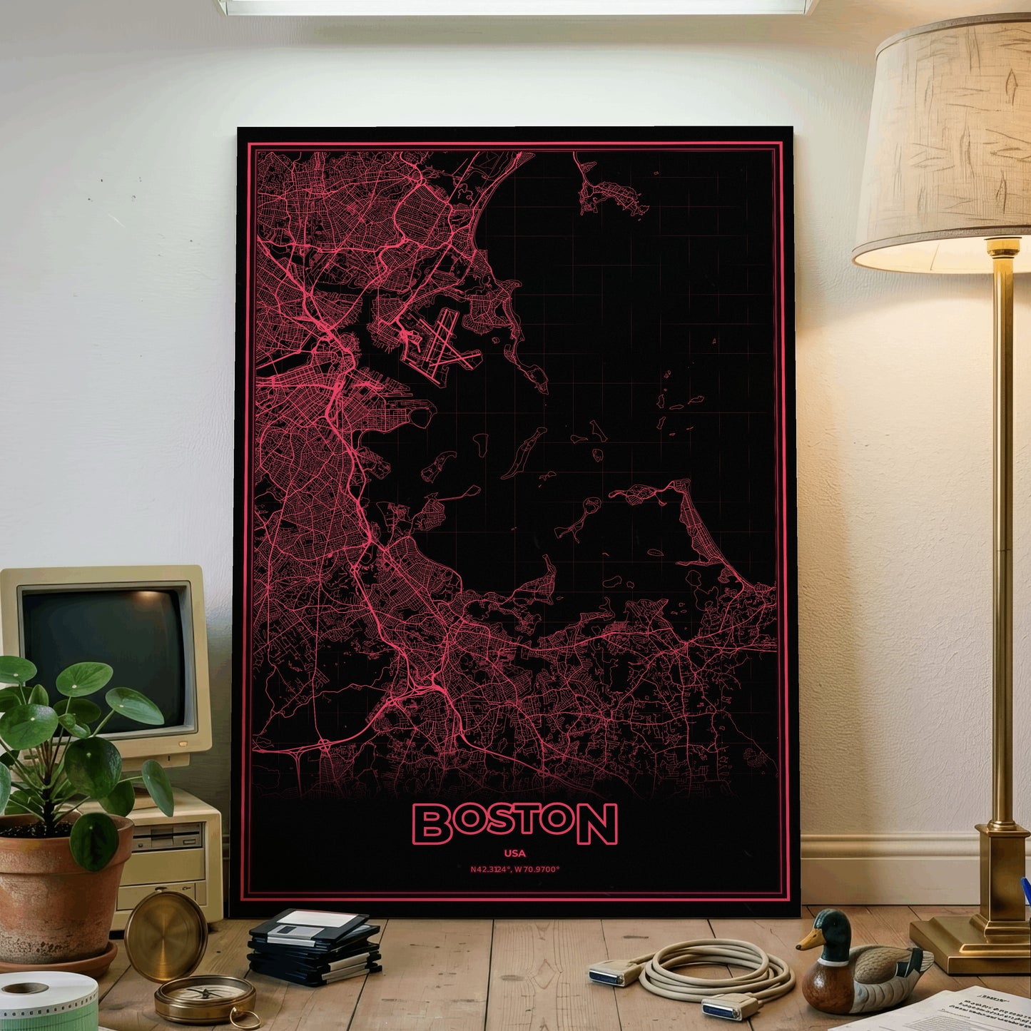 Boston Phosphor Map Poster - System Alert