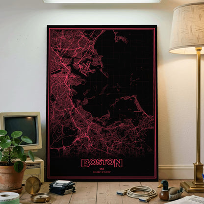 Boston Phosphor Map Poster - System Alert