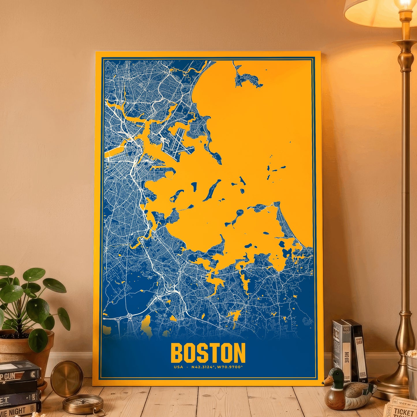 Boston Blockbuster Map Poster