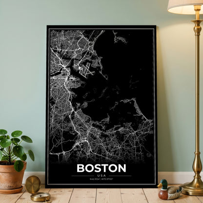 Boston Modern Map Poster
