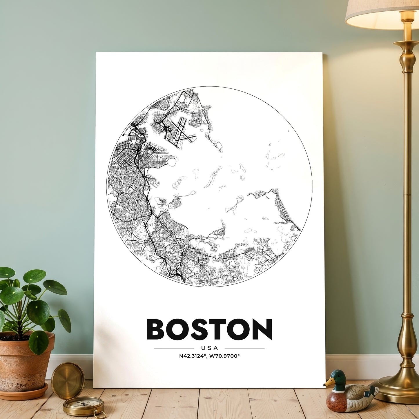 Boston Spot Map Poster