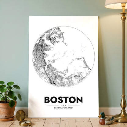 Boston Spot Map Poster