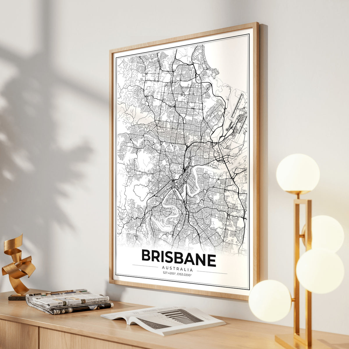 Brisbane Modern Map Poster