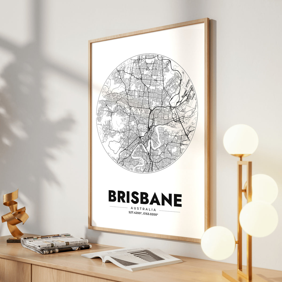 Brisbane Spot Map Poster