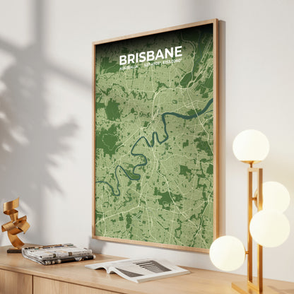 Brisbane Clay Map Poster