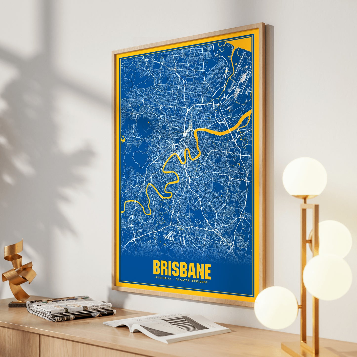 Brisbane Blockbuster Map Poster