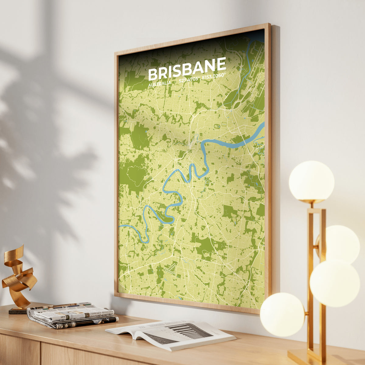 Brisbane Fern Map Poster