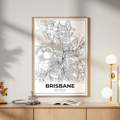 Brisbane Modern Map Poster