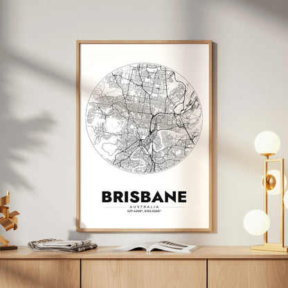 Brisbane Spot Map Poster