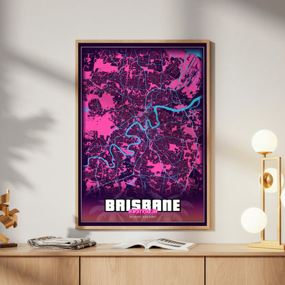 Brisbane GTA Map Poster