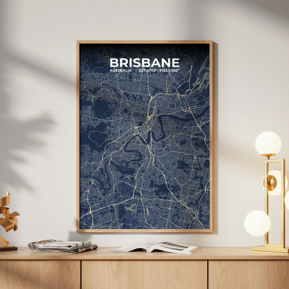 Brisbane Anchor Map Poster