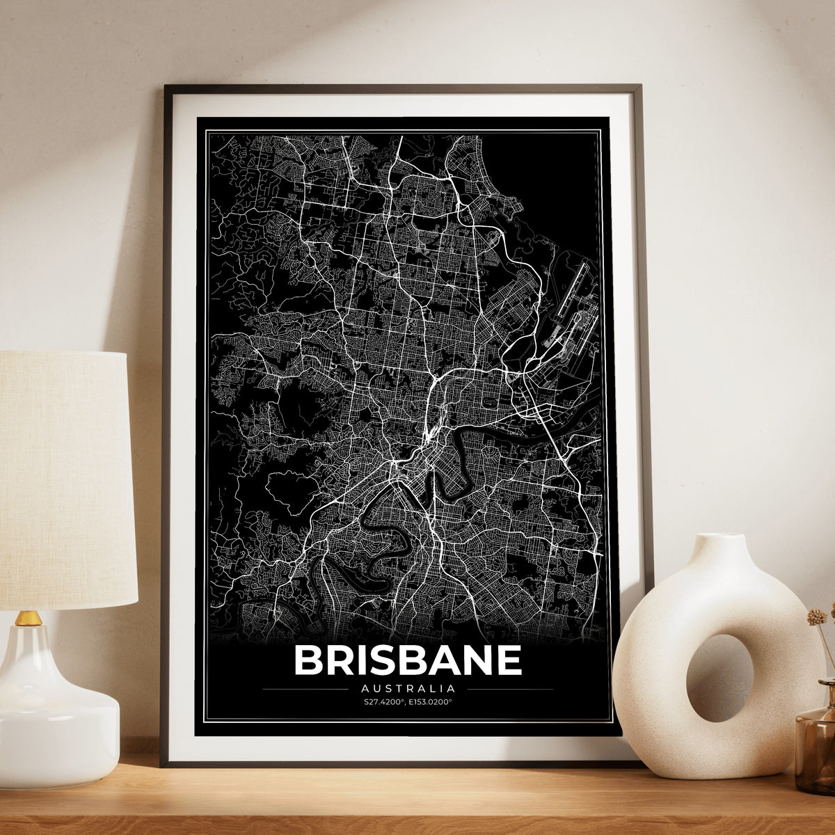Brisbane Modern Map Poster