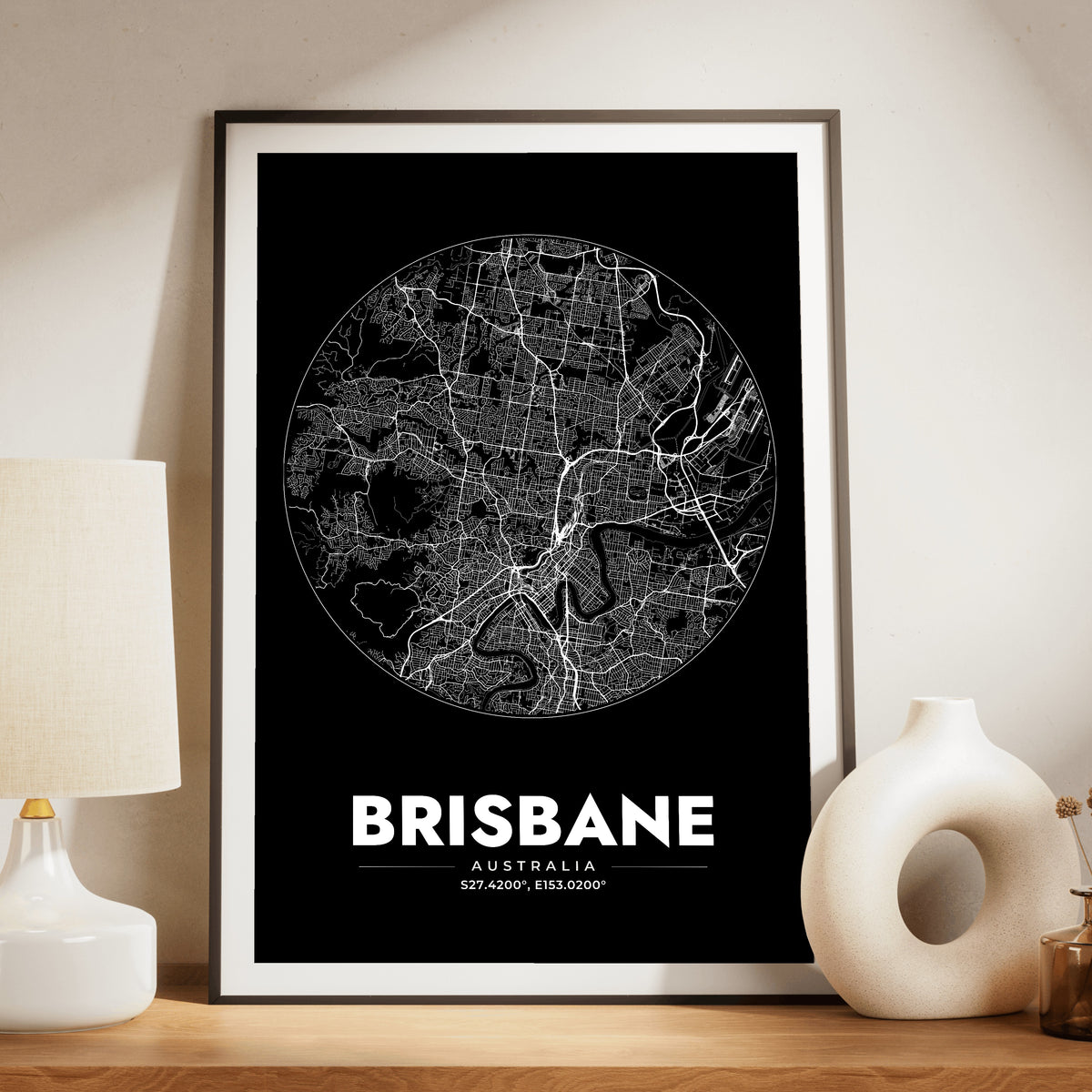 Brisbane Spot Map Poster