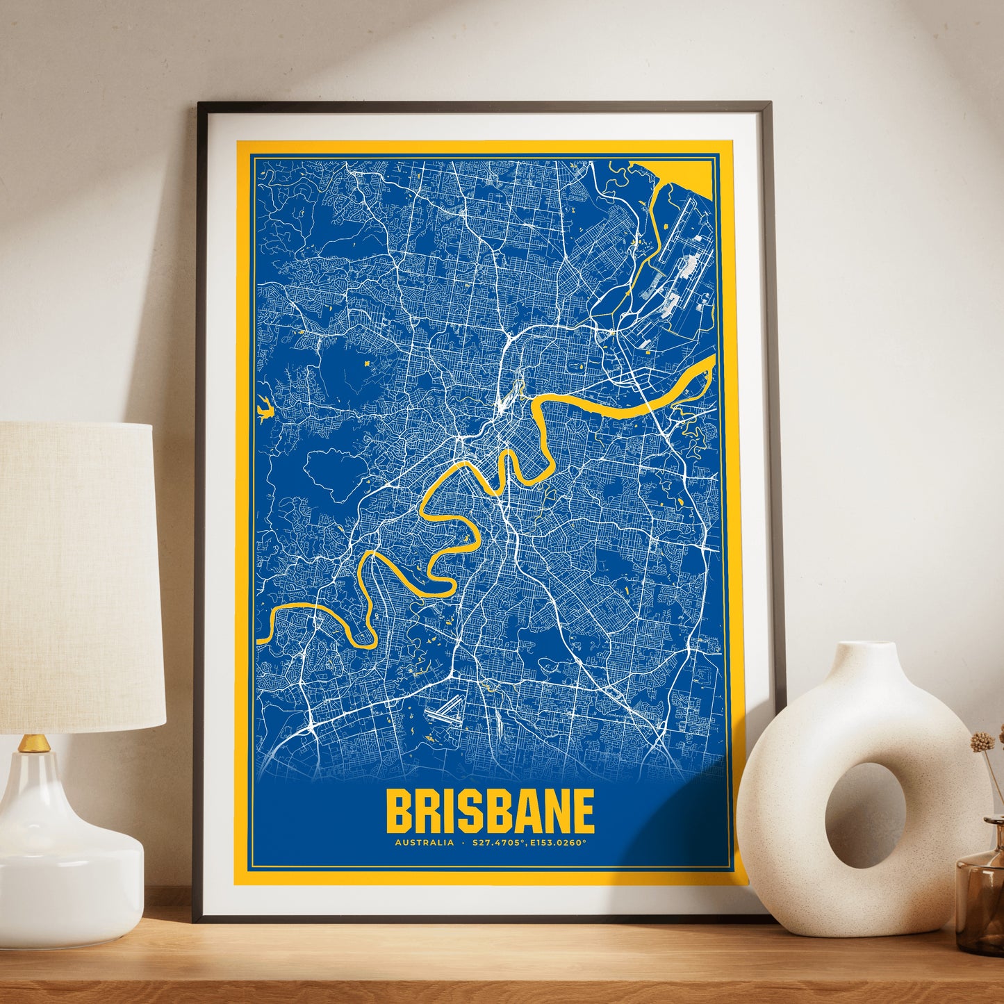 Brisbane Blockbuster Map Poster