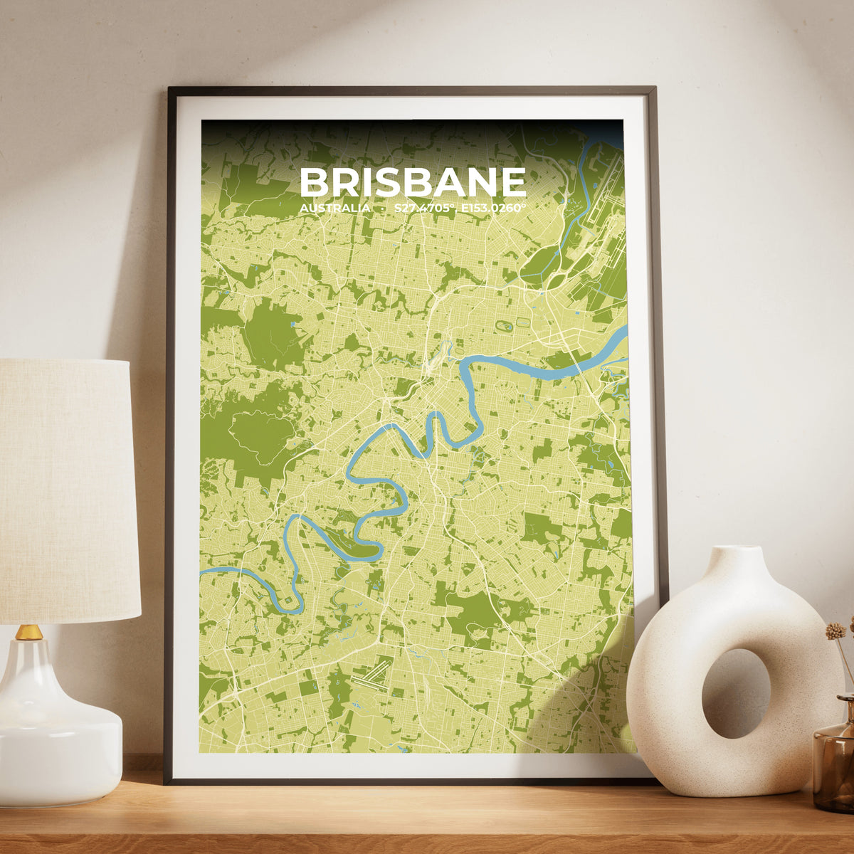 Brisbane Fern Map Poster