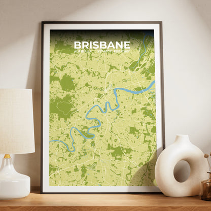 Brisbane Fern Map Poster