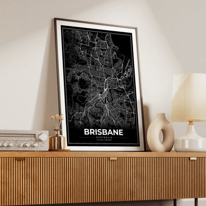 Brisbane Modern Map Poster